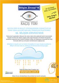 Büyük Veri ve Bulut Çözümlerinde Cognitive ile Yapay Zeka Algoritmaları Teknoloji Platformu 16. Bilişim Zirvesi’nde