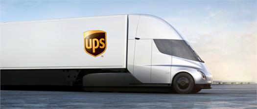 UPS 125 Tesla elektrikli tırın ön siparini verdi